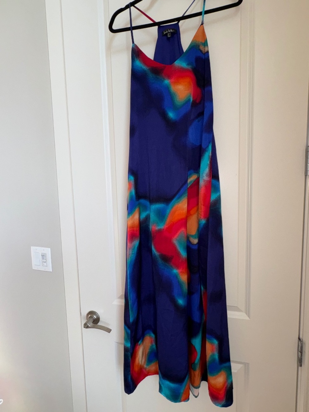 Nicole Miller | Racerback Strappy Watercolor Maxi-Dress | Wmn’s Sz Medium